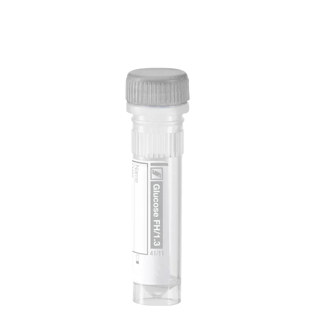 Microtube Fluorure/héparine FH, 1,3 ml, bouchon à vis, ISO
