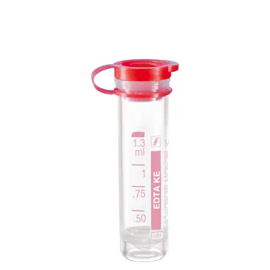 Micro sample tube EDTA K3E, 1.3 ml, push cap, EU