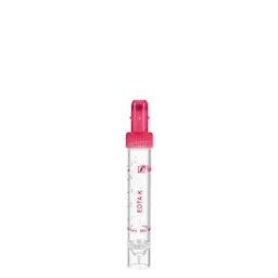 Sample tube, EDTA K3E, 3 ml, cap red, (LxØ): 82 x 11.5 mm, with print