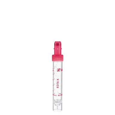 Sample tube, EDTA K3E, 3 ml, cap red, (LxØ): 82 x 11.5 mm, with print