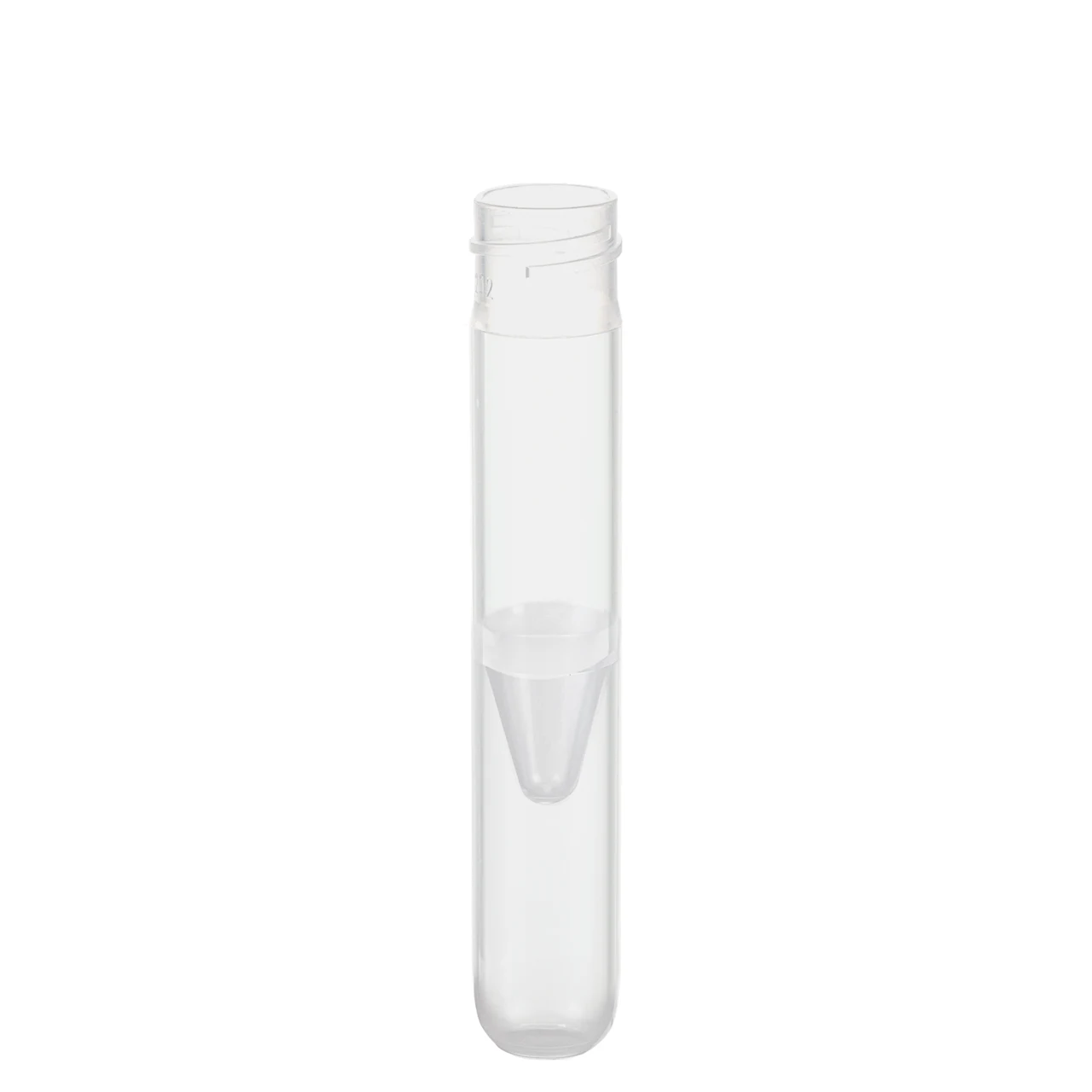 Screw cap tube, 2.5 ml, (LxØ): 75 x 13 mm, conical false bottom, rounded tube bottom, PP, 442 piece(s)/StackPack