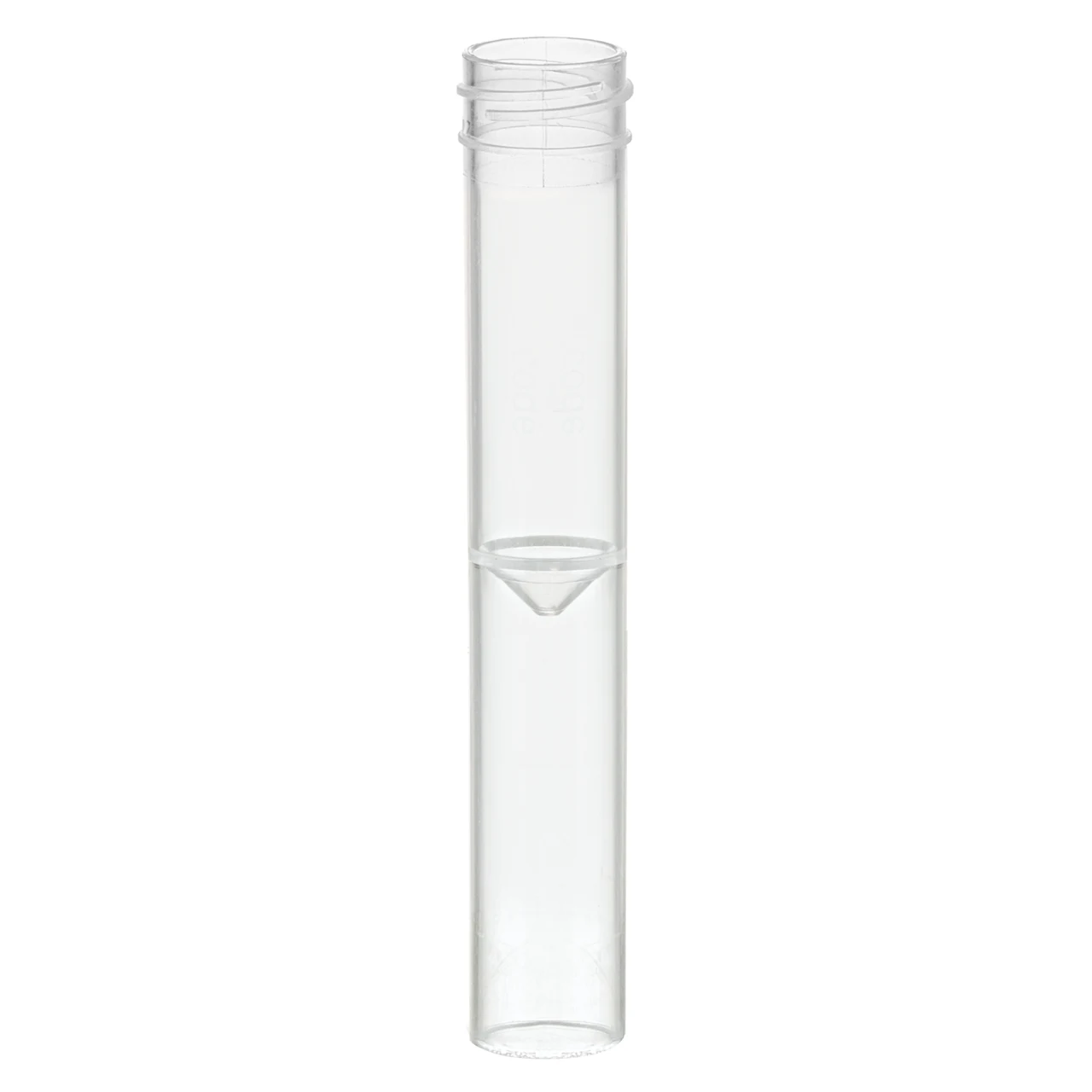Screw cap tube, 5 ml, (LxØ): 92 x 15.3 mm, conical false bottom, flat tube bottom, PP, without cap, 1,000 piece(s)/bag