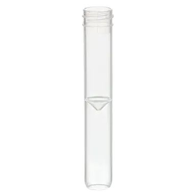 Screw cap tube, 5 ml, (LxØ): 92 x 15.3 mm, conical false bottom, rounded tube bottom, PP, without cap, 100 piece(s)/bag