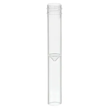 Screw cap tube, 3.5 ml, (LxØ): 92 x 13 mm, conical false bottom, flat tube bottom, PP, without cap, 100 piece(s)/bag