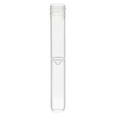 Screw cap tube, 3.5 ml, (LxØ): 92 x 13 mm, conical false bottom, rounded tube bottom, PP, without cap, 100 piece(s)/bag
