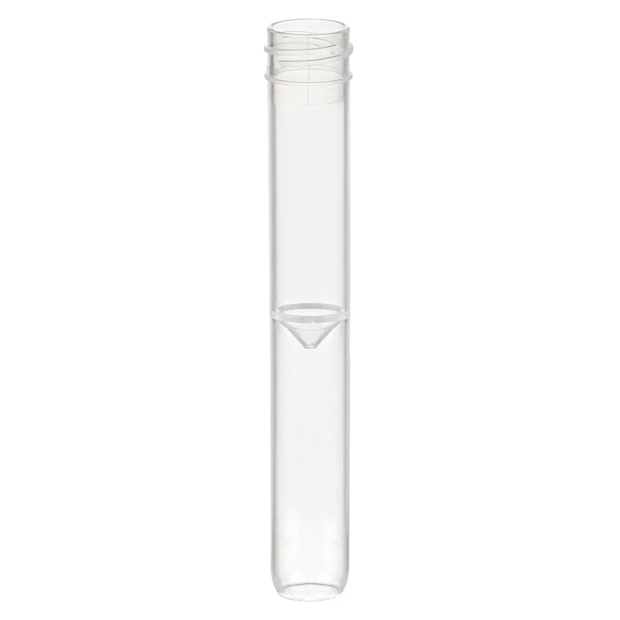Tube avec bouchon à vis, 3,5 ml, (L x Ø) : 92 x 13 mm, double fond conique, fond du tube arrondi, PP, sans bouchon, 100 pièce(s)/sachet