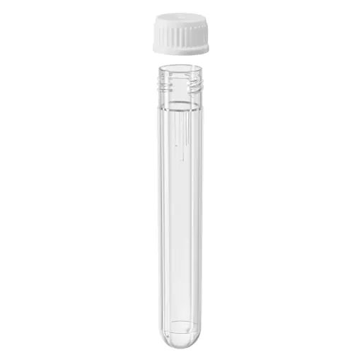Screw cap tubes with round base, PC