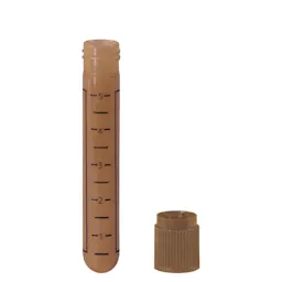 Screw cap tube, 5 ml, (LxØ): 75 x 13 mm, round base, PP, cap enclosed, 100 piece(s)/bag