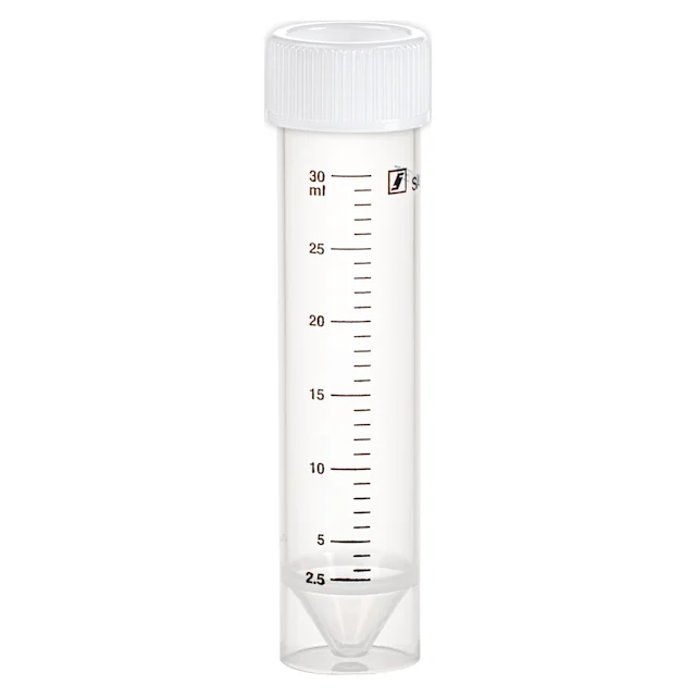 Screw cap tube, 30 ml, (LxØ): 107 x 25 mm, PP, with print