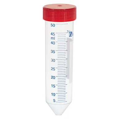 Screw cap tube, 50 ml, (LxØ): 114 x 28 mm, PP, with print