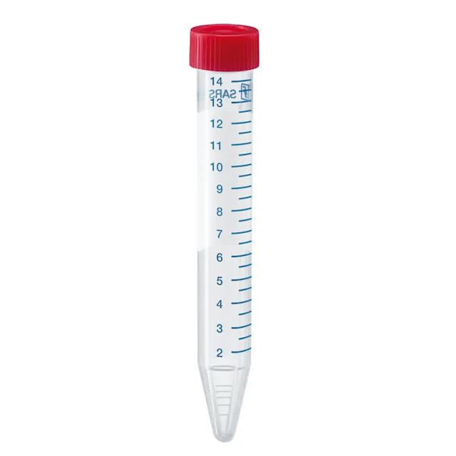 Screw cap tube, 15 ml, (LxØ): 120 x 17 mm, PS, with print