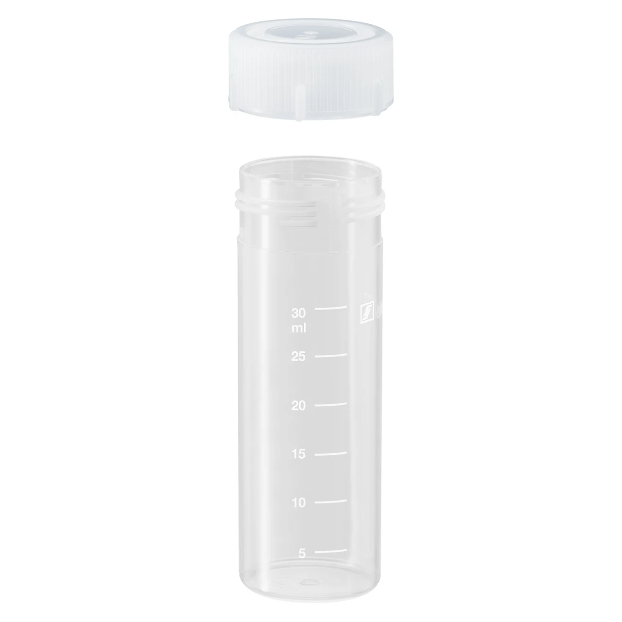 Screw cap tube, 30 ml, (LxØ): 84 x 30 mm, PP, with print