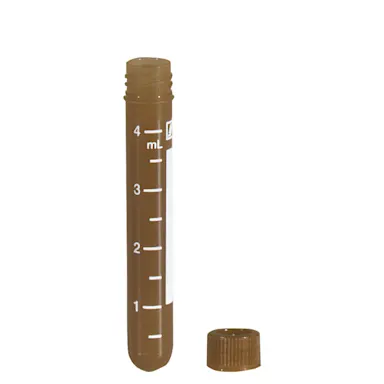 Screw cap tube, 4.5 ml, (LxØ): 75 x 12 mm, PP, with print