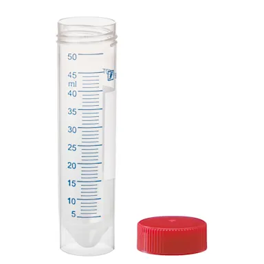 Screw cap tube, 50 ml, (LxØ): 115 x 28 mm, PP, with print