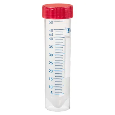 Screw cap tube, 50 ml, (LxØ): 115 x 28 mm, PP, with print