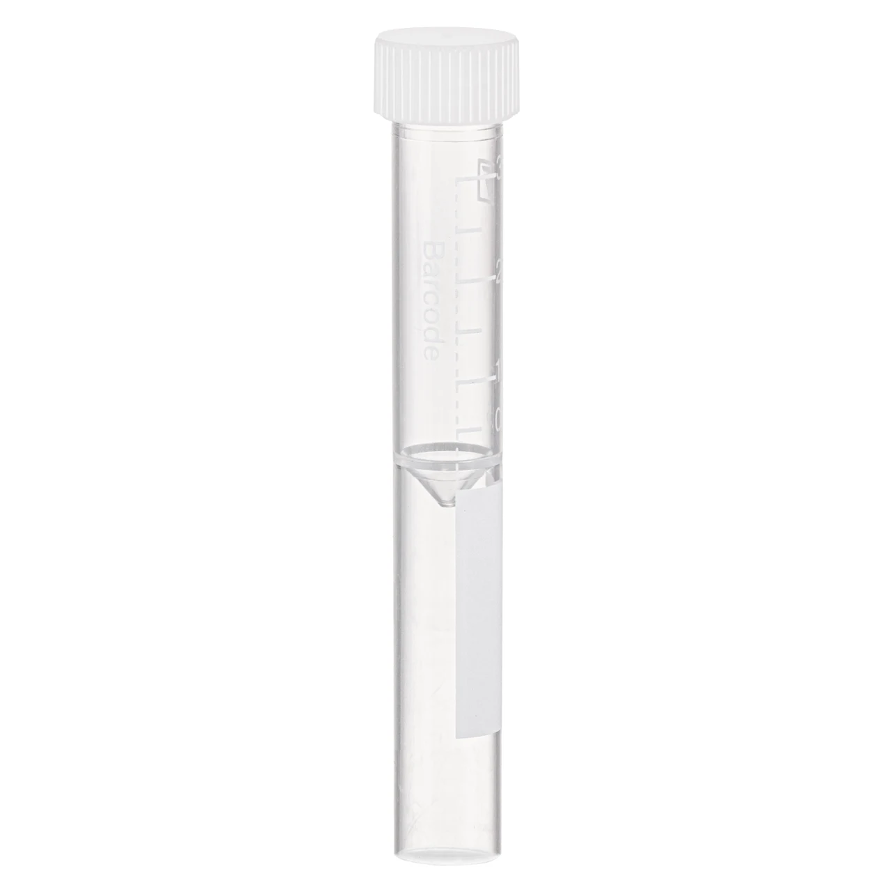 Tube avec bouchon à vis, 3,5 ml, (L x Ø) : 92 x 13 mm, double fond conique, fond du tube plat, PP, bouchon assemblé, 100 pièce(s)/sachet