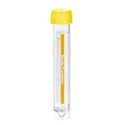 Screw cap tube, 10 ml, (LxØ): 97 x 16 mm, PS, with paper label