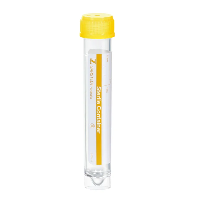 Tubo de rosca, 10 ml, (CxØ): 97 x 16 mm, PS, com etiqueta de papel