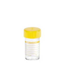 Screw cap tube, 25 ml, (LxØ): 54 x 28 mm, PS, with paper label