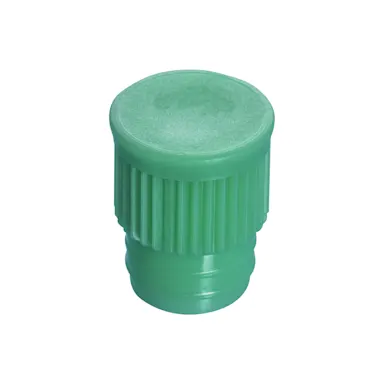 Push cap, green, suitable for tubes Ø 15.7 mm