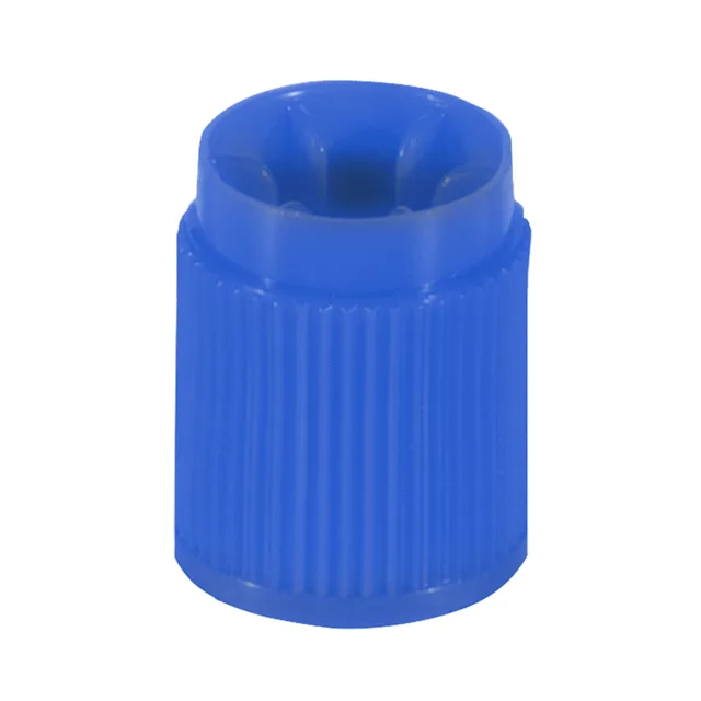 Screw cap, HD-PE, blue, for tubes Ø 13 mm