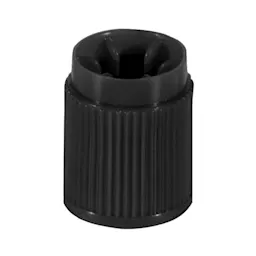 Screw cap, HD-PE, black, for tubes Ø 13 mm