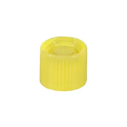 Screw cap, yellow, suitable for tubes Ø 16-16.5 mm