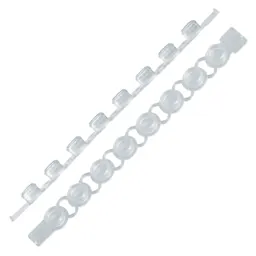 PCR strip of lids, PCR Performance Tested, PP, transparent, flat cap