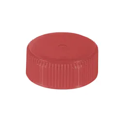 Screw cap, red, suitable for tubes Ø 28 mm