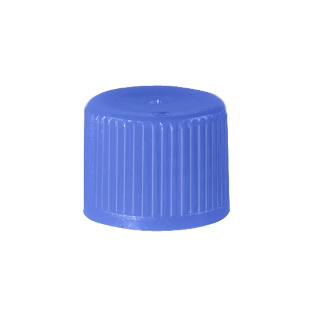 Tapón de rosca para archivo, HD-PE, azul, para tubos Ø 13 mm
