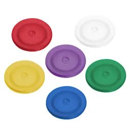 Colour-coded inserts, colour mix, suitable for screw caps of tubes 16.5 mm
