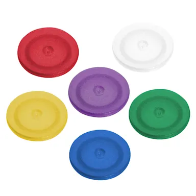 Colour-coded inserts, colour mix, suitable for screw caps of tubes 16.5 mm
