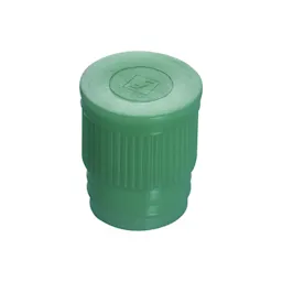 Push cap, green, suitable for tubes Ø 16-17 mm