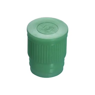 Push cap, green, suitable for tubes Ø 16-17 mm