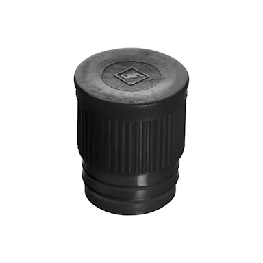 Push cap, black, suitable for tubes Ø 16-17 mm