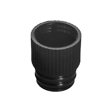 Eindrückstopfen, schwarz, passend für Röhren Ø 13 mm