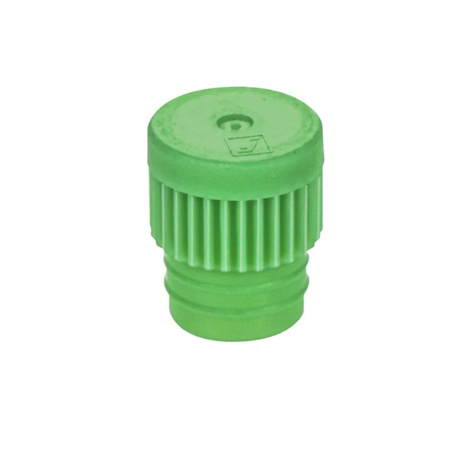 Push cap, green, suitable for tubes Ø 11.5 and 12 mm