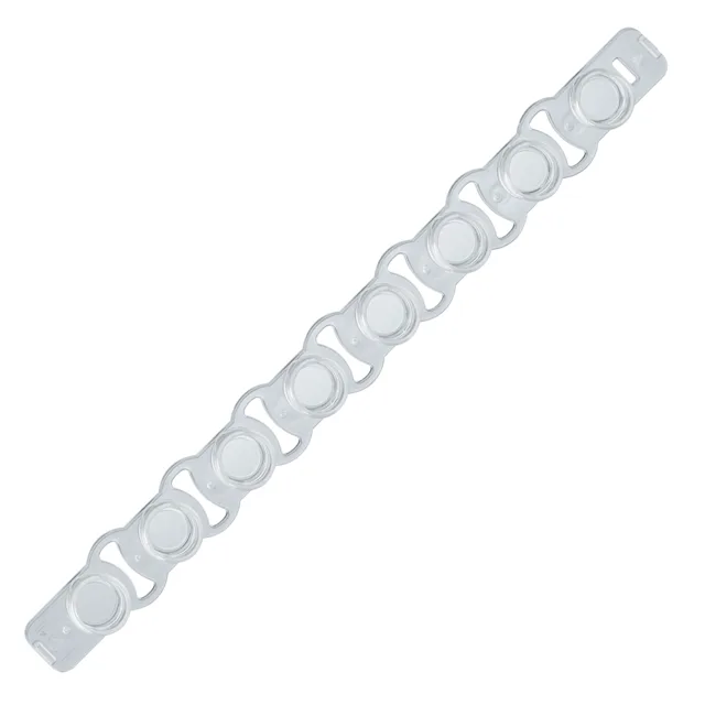 PCR strip of lids, PCR Performance Tested, PP, highly transparent, flat cap