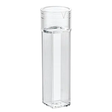 Cuvette, 4.2 ml, (HxW): 55 x 12 mm, PS, transparent, optical sides: 2