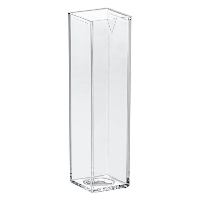 Cuve, 4,2 ml, (h x l) : 45 x 12 mm, PMMA, transparent, faces optiques : 4