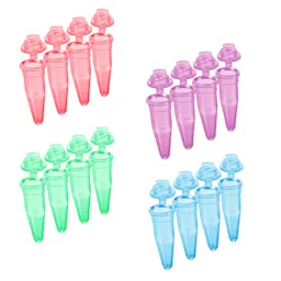 PCR strip of 4, 200 µl, PCR Performance Tested, colour mix, PP, flat cap