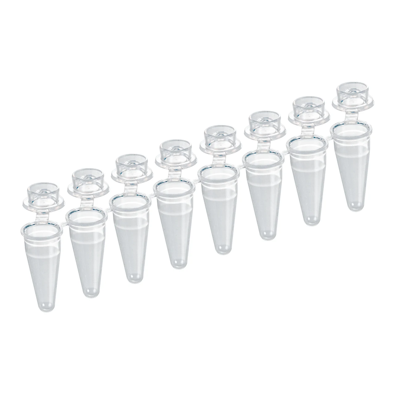 PCR strip of 8, 100 µl, PCR Performance Tested, transparent, PP, flat cap
