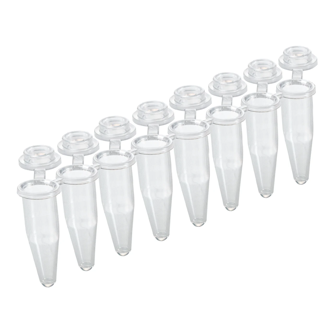 PCR-8er-Kette, PCR Performance Tested, transparent, PP, runder Verschluss