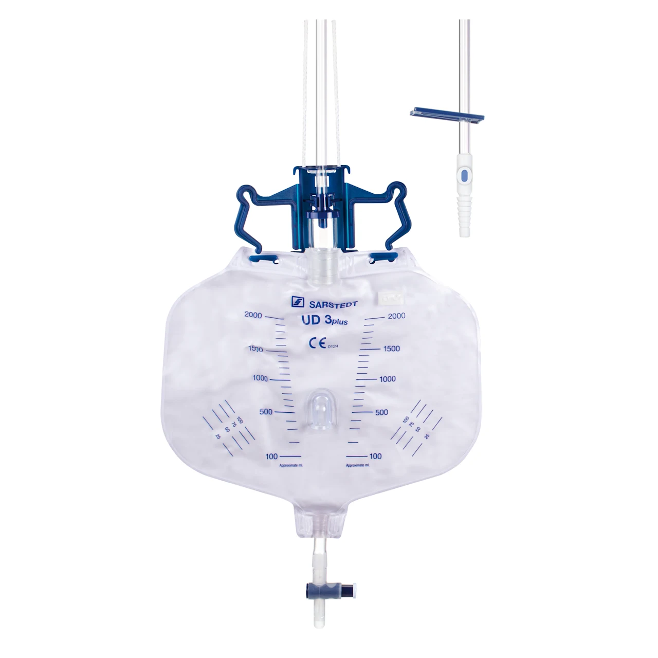 UD 3plus, Systèmes de drainage urinaire, 2 l, avec fixation, stérile