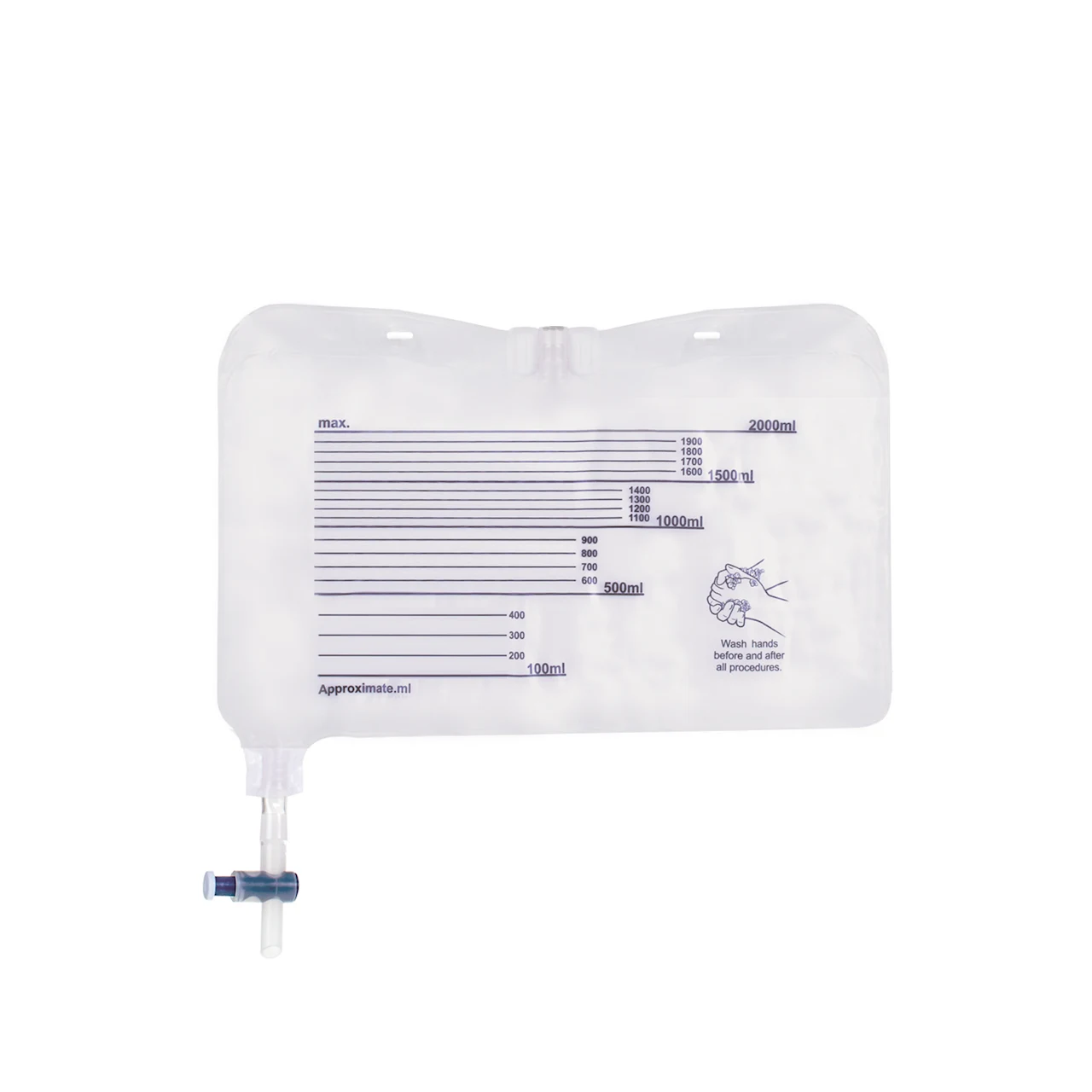 Urine measuring system exchange bag, 2 l, with drainage valve, sterile