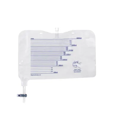 Urine measuring system exchange bag, 3 l, with drainage valve, sterile