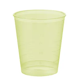 Medicine cup, max. volume: 30 ml, (LxØ): 40 x 37 mm, graduated, PP, yellow