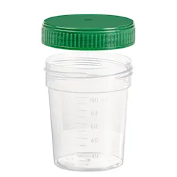 Container with screw cap, 100 ml, PP, transparent