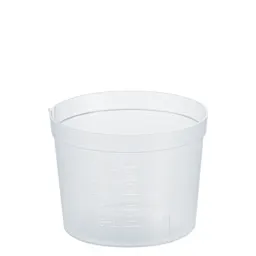 Urine container, 75 ml, (ØxH): 65 x 48 mm, PP, transparent