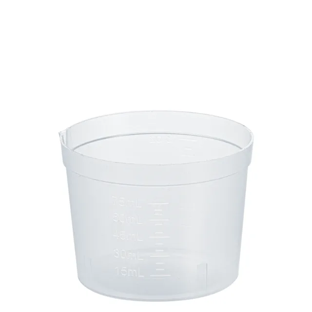 Copos para urina, 75 ml, (ØxA): 65 x 48 mm, PP, transparente